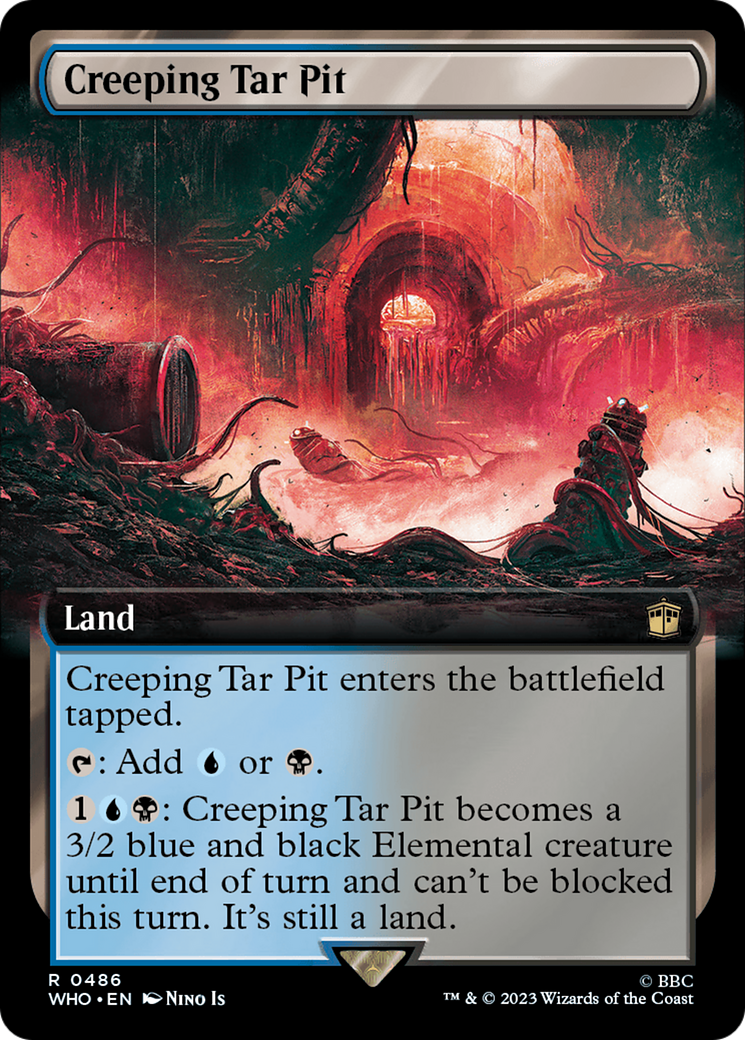 Creeping Tar Pit (Extended Art) (486) [Doctor Who] - Deck Out Gaming