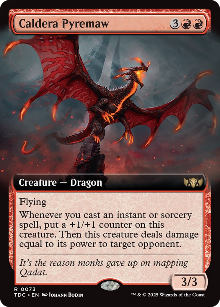 Caldera Pyremaw (Extended Art) (73) [Commander: Tarkir: Dragonstorm] - Deck Out Gaming