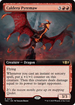 Caldera Pyremaw (Extended Art) (73) [Commander: Tarkir: Dragonstorm] - Deck Out Gaming