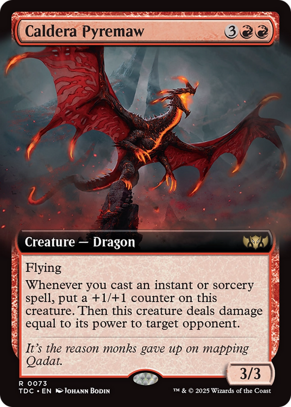 Caldera Pyremaw (Extended Art) (73) [Commander: Tarkir: Dragonstorm] - Deck Out Gaming
