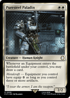 Puresteel Paladin (Surge Foil) (698) [Fallout] foil - Deck Out Gaming