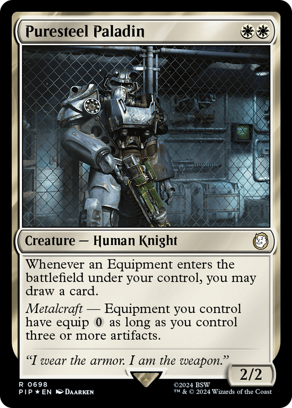 Puresteel Paladin (Surge Foil) (698) [Fallout] foil - Deck Out Gaming