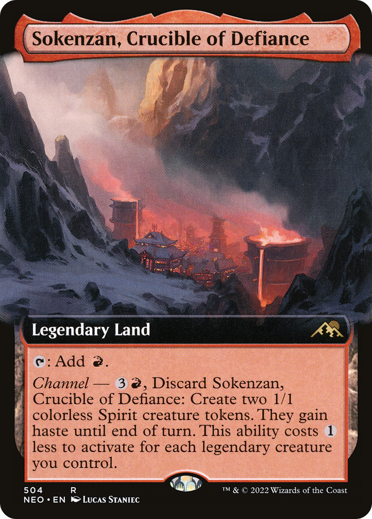 Sokenzan, Crucible of Defiance (Extended Art) (504) [Kamigawa: Neon Dynasty] - Deck Out Gaming