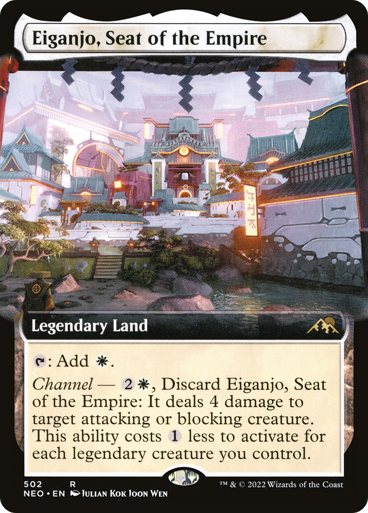 Eiganjo, Seat of the Empire (Extended Art) (502) [Kamigawa: Neon Dynasty] foil - Deck Out Gaming