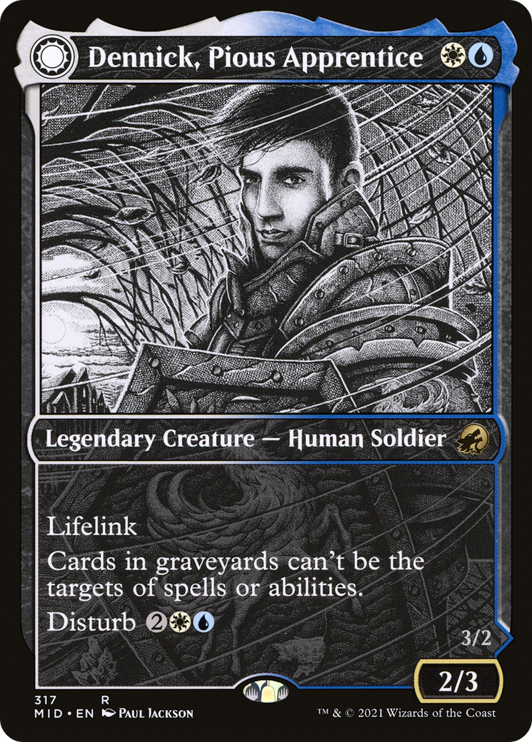 Dennick, Pious Apprentice // Dennick, Pious Apparition (317) [Innistrad: Midnight Hunt] - Deck Out Gaming