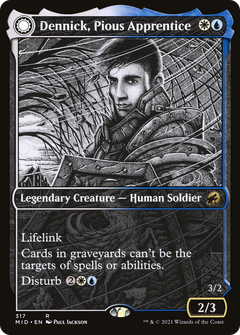 Dennick, Pious Apprentice // Dennick, Pious Apparition (317) [Innistrad: Midnight Hunt] - Deck Out Gaming