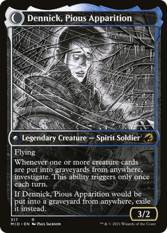 Dennick, Pious Apprentice // Dennick, Pious Apparition (317) [Innistrad: Midnight Hunt] foil - Deck Out Gaming