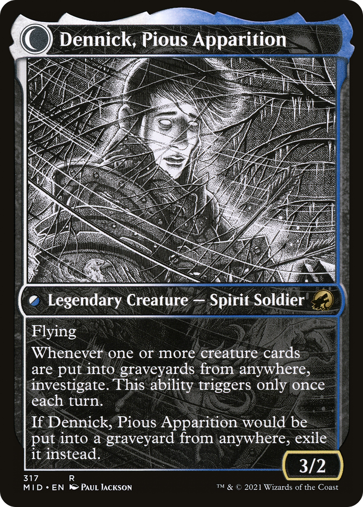 Dennick, Pious Apprentice // Dennick, Pious Apparition (317) [Innistrad: Midnight Hunt] foil - Deck Out Gaming