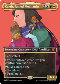 Cayth, Famed Mechanist (Borderless) (Ripple Foil) (137) [Modern Horizons 3 Commander] foil - Deck Out Gaming