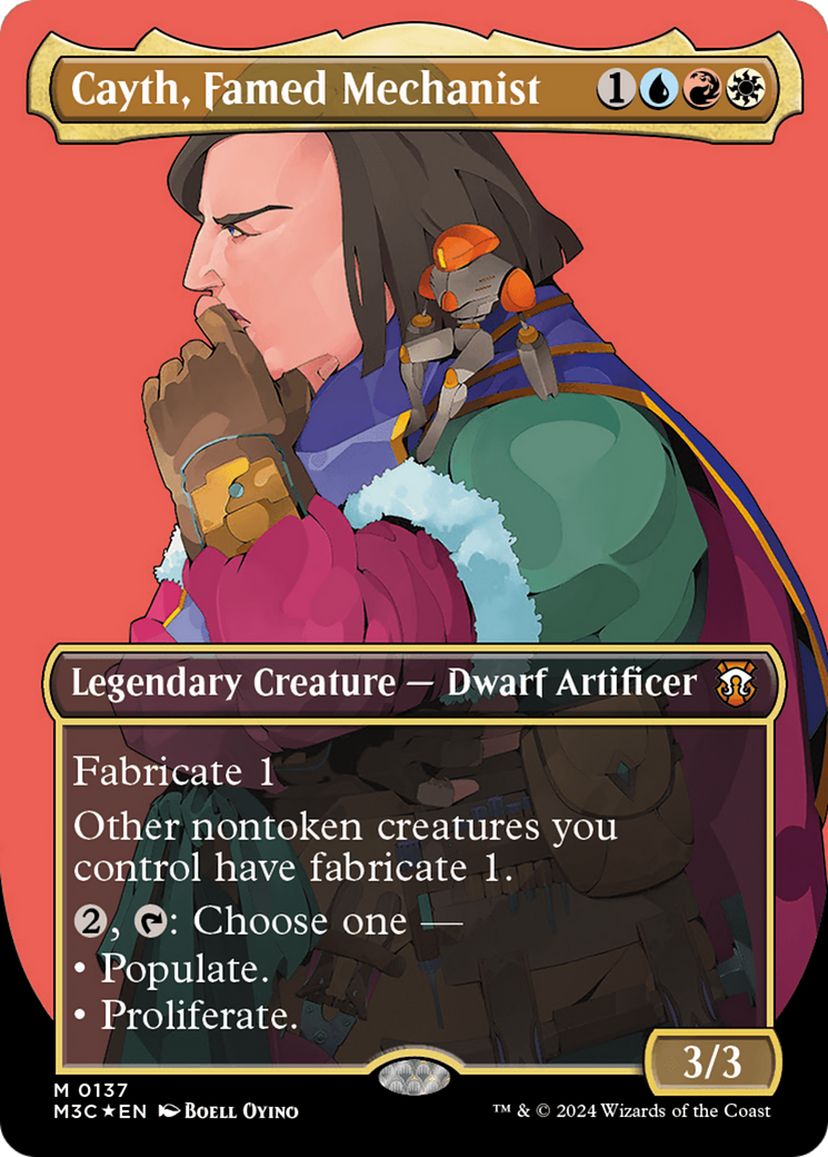Cayth, Famed Mechanist (Borderless) (Ripple Foil) (137) [Modern Horizons 3 Commander] foil - Deck Out Gaming