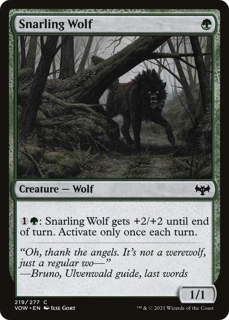 Snarling Wolf (219) [Innistrad: Crimson Vow] foil - Deck Out Gaming