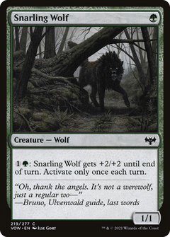 Snarling Wolf (219) [Innistrad: Crimson Vow] - Deck Out Gaming