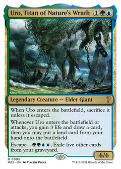 Uro, Titan of Nature's Wrath (White Border) (93) [Mystery Booster 2] - Deck Out Gaming