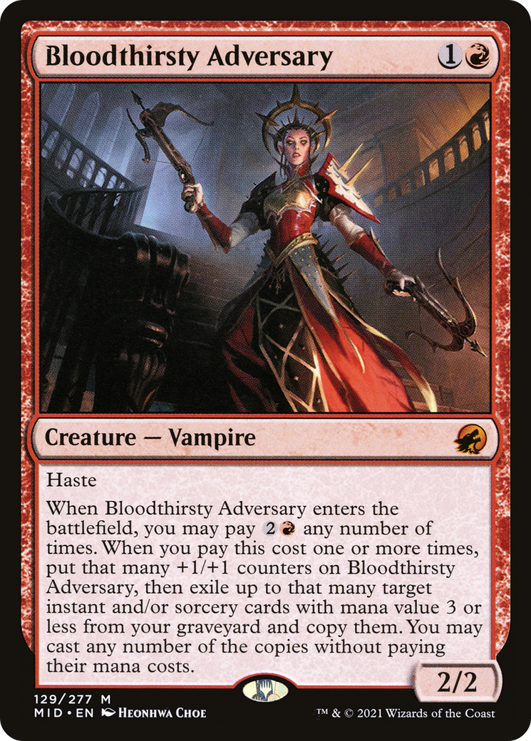 Bloodthirsty Adversary (129) [Innistrad: Midnight Hunt] - Deck Out Gaming