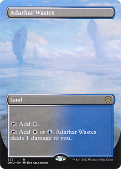 Adarkar Wastes (Borderless) (377) [Dominaria United] foil - Deck Out Gaming