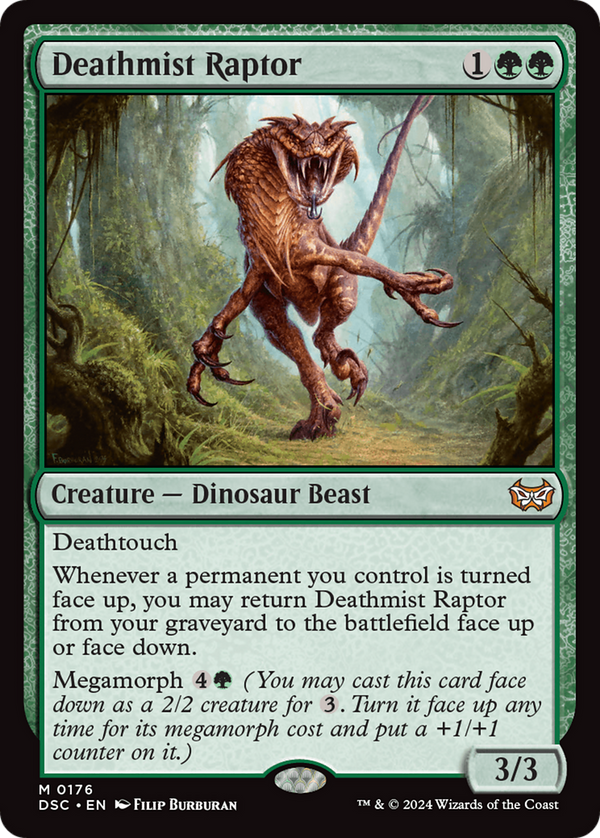 Deathmist Raptor (176) [Duskmourn: House of Horror Commander] - Deck Out Gaming