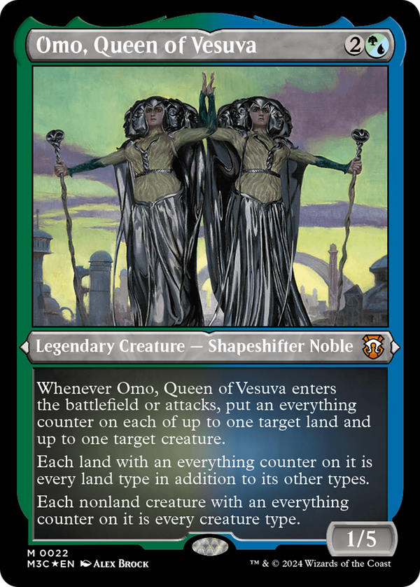 Omo, Queen of Vesuva (22) [Modern Horizons 3 Commander] etched - Deck Out Gaming