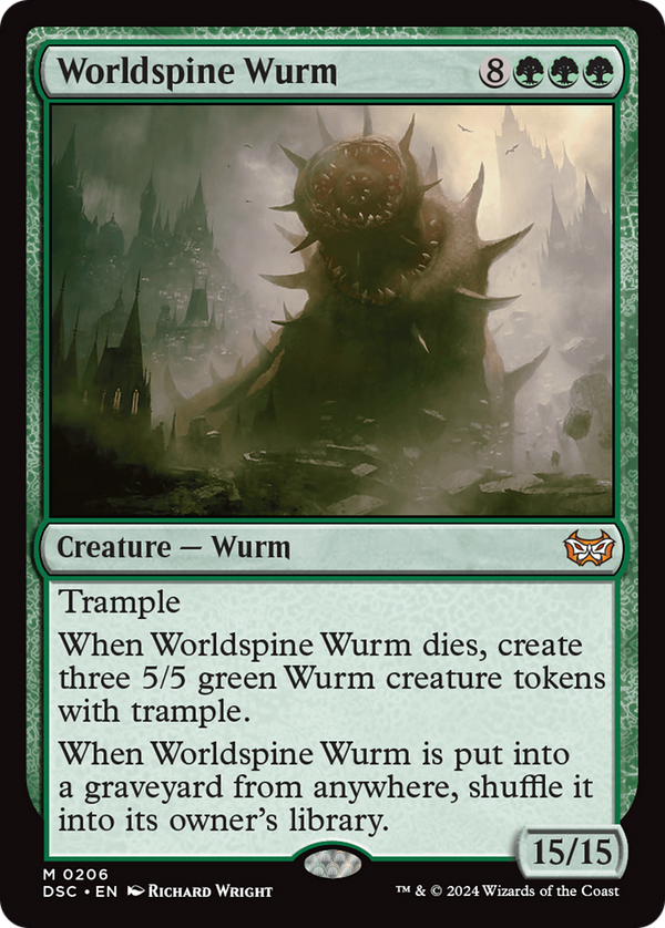 Worldspine Wurm (206) [Duskmourn: House of Horror Commander] - Deck Out Gaming