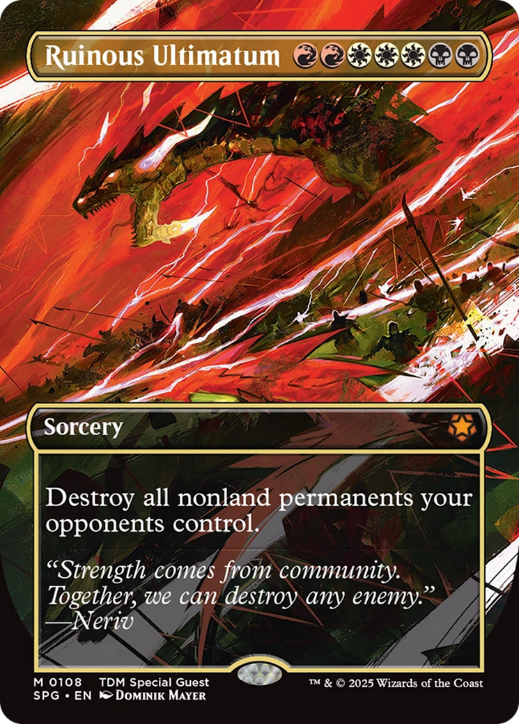 Ruinous Ultimatum (Borderless) (108) [Special Guests] foil - Deck Out Gaming