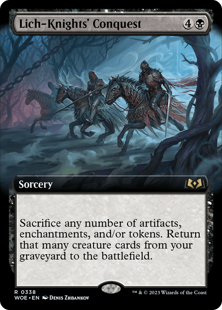 Lich-Knights' Conquest (Extended Art) (338) [Wilds of Eldraine] foil - Deck Out Gaming