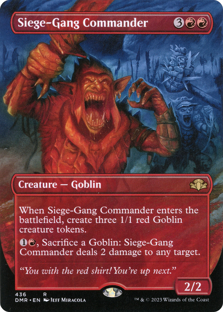 Siege-Gang Commander (Borderless) (436) [Dominaria Remastered] - Deck Out Gaming