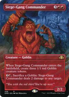 Siege-Gang Commander (Borderless) (436) [Dominaria Remastered] - Deck Out Gaming