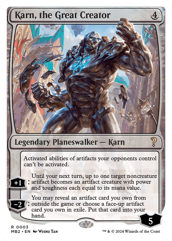 Karn, the Great Creator (White Border) (3) [Mystery Booster 2] - Deck Out Gaming