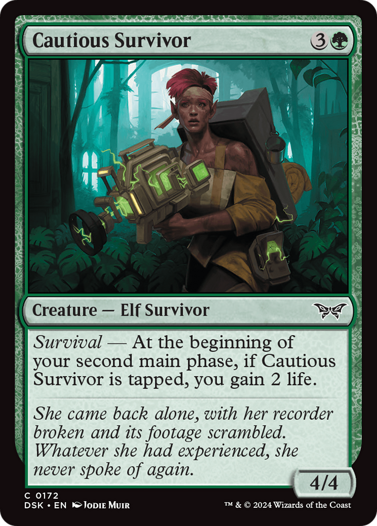 Cautious Survivor (172) [Duskmourn: House of Horror] foil - Deck Out Gaming