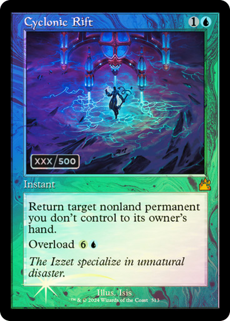 Cyclonic Rift (Retro Frame) (Serial Numbered) (313) [Ravnica Remastered] foil - Deck Out Gaming