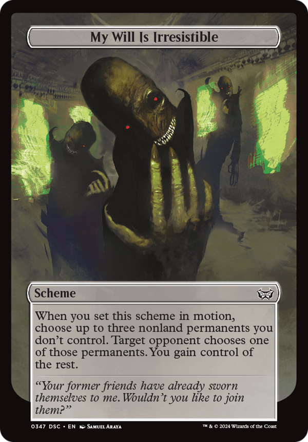 My Will Is Irresistible (Full Art) (347) [Duskmourn: House of Horror Commander] - Deck Out Gaming