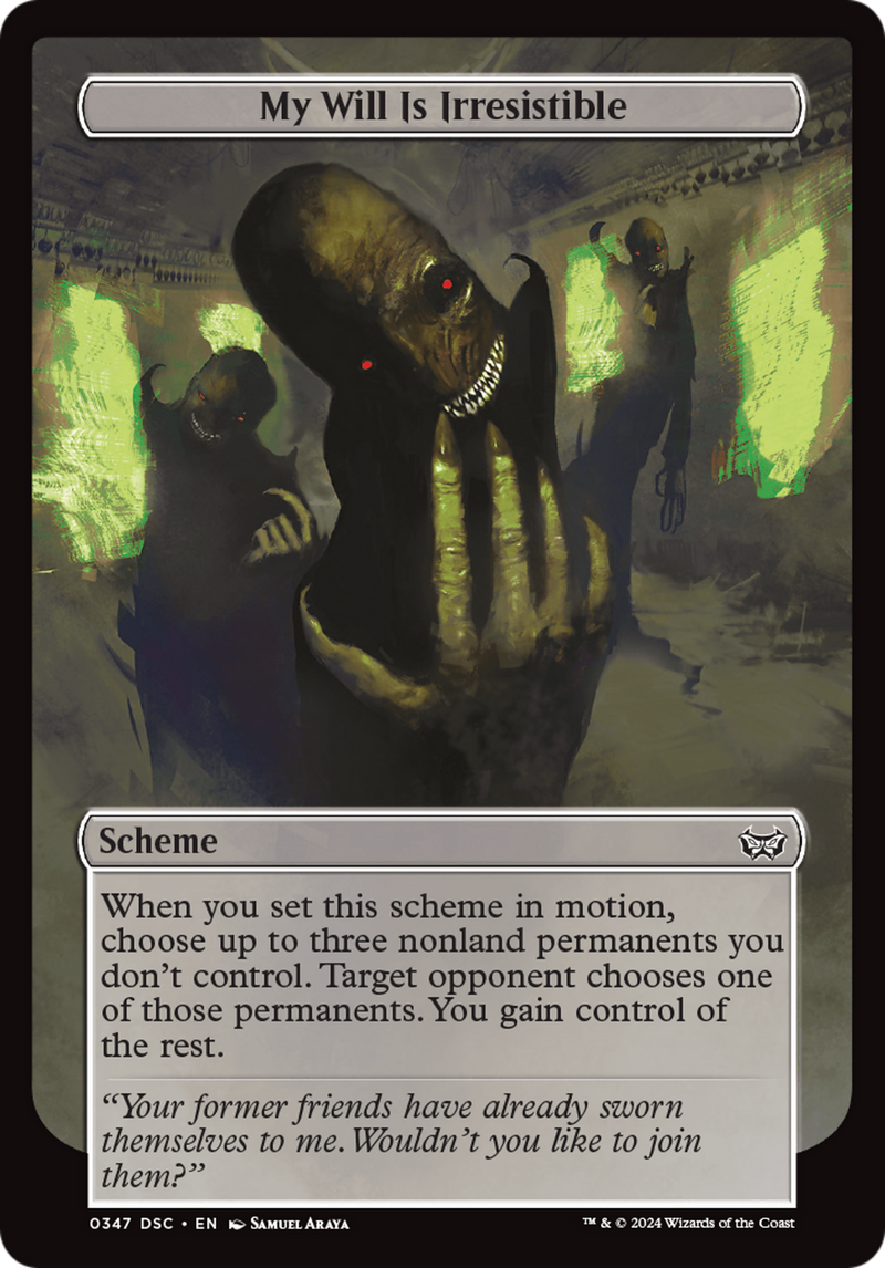 My Will Is Irresistible (Full Art) (347) [Duskmourn: House of Horror Commander] - Deck Out Gaming