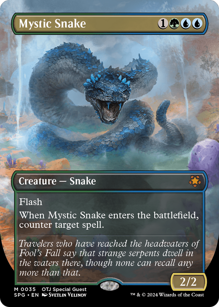 Mystic Snake (Borderless) (35) [Special Guests] foil - Deck Out Gaming