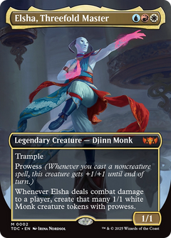 Elsha, Threefold Master (Borderless) (2) [Commander: Tarkir: Dragonstorm] foil - Deck Out Gaming