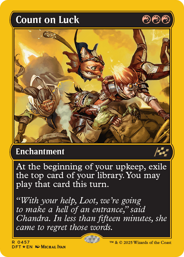 Count on Luck (First-Place Foil) (457) [Aetherdrift] foil - Deck Out Gaming