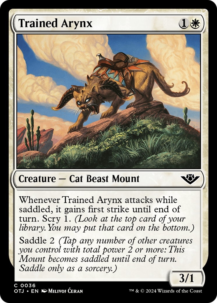 Trained Arynx (36) [Outlaws of Thunder Junction] foil - Deck Out Gaming