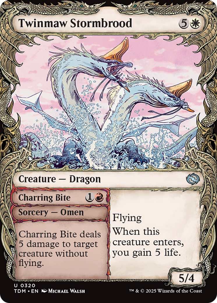 Twinmaw Stormbrood (Showcase) (320) [Tarkir: Dragonstorm] foil - Deck Out Gaming