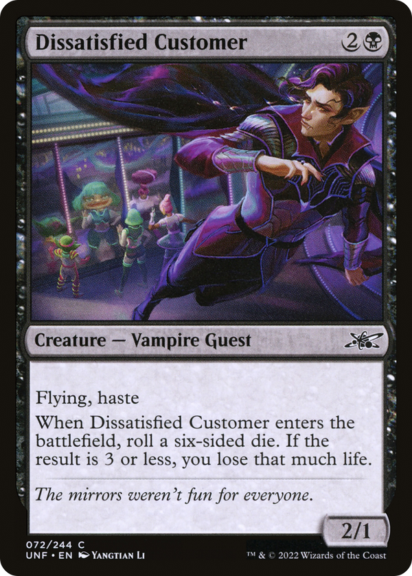 Dissatisfied Customer (72) [Unfinity] foil - Deck Out Gaming