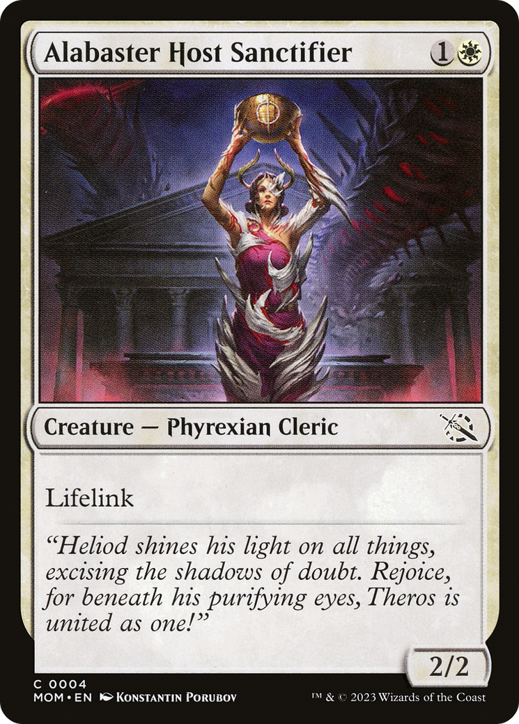 Alabaster Host Sanctifier (4) [March of the Machine] foil - Deck Out Gaming