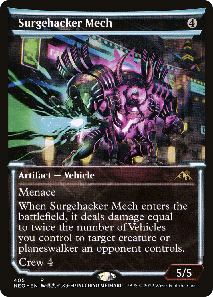 Surgehacker Mech (Showcase) (405) [Kamigawa: Neon Dynasty] - Deck Out Gaming