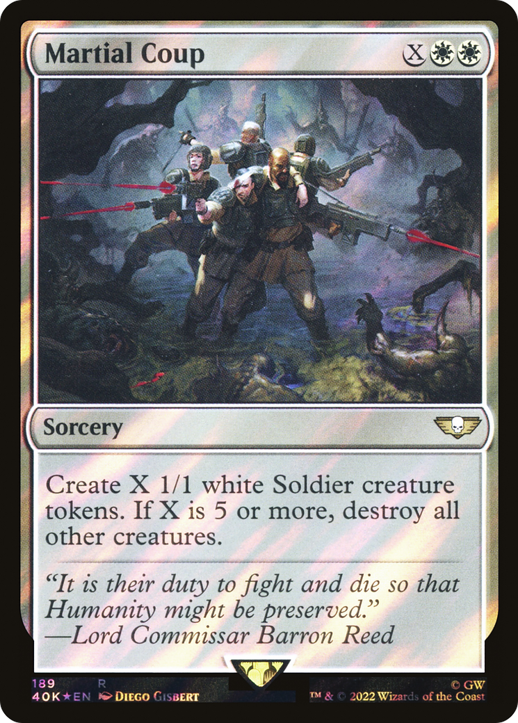 Martial Coup (Surge Foil) (189) [Warhammer 40,000 Commander] foil - Deck Out Gaming