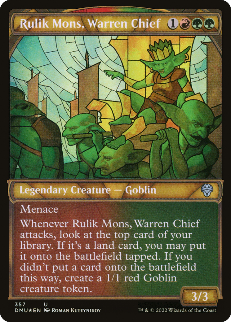 Rulik Mons, Warren Chief (Textured Foil) (357) [Dominaria United] foil - Deck Out Gaming