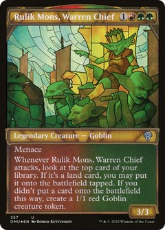 Rulik Mons, Warren Chief (Textured Foil) (357) [Dominaria United] foil - Deck Out Gaming