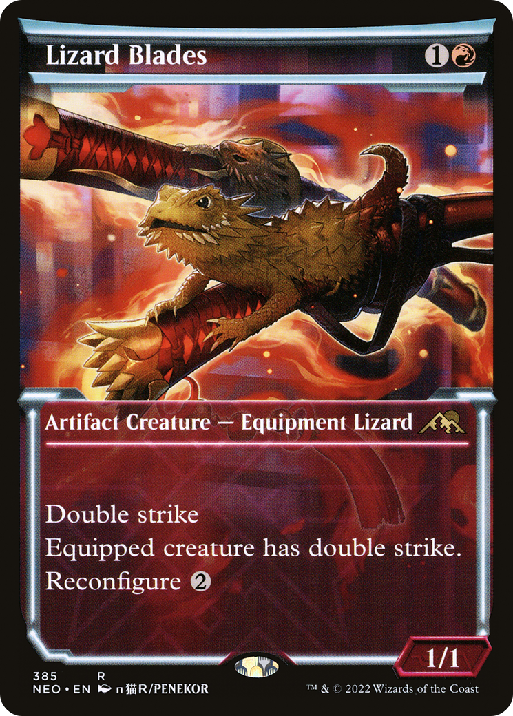 Lizard Blades (Showcase) (385) [Kamigawa: Neon Dynasty] - Deck Out Gaming
