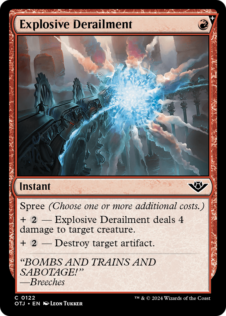 Explosive Derailment (122) [Outlaws of Thunder Junction] foil - Deck Out Gaming