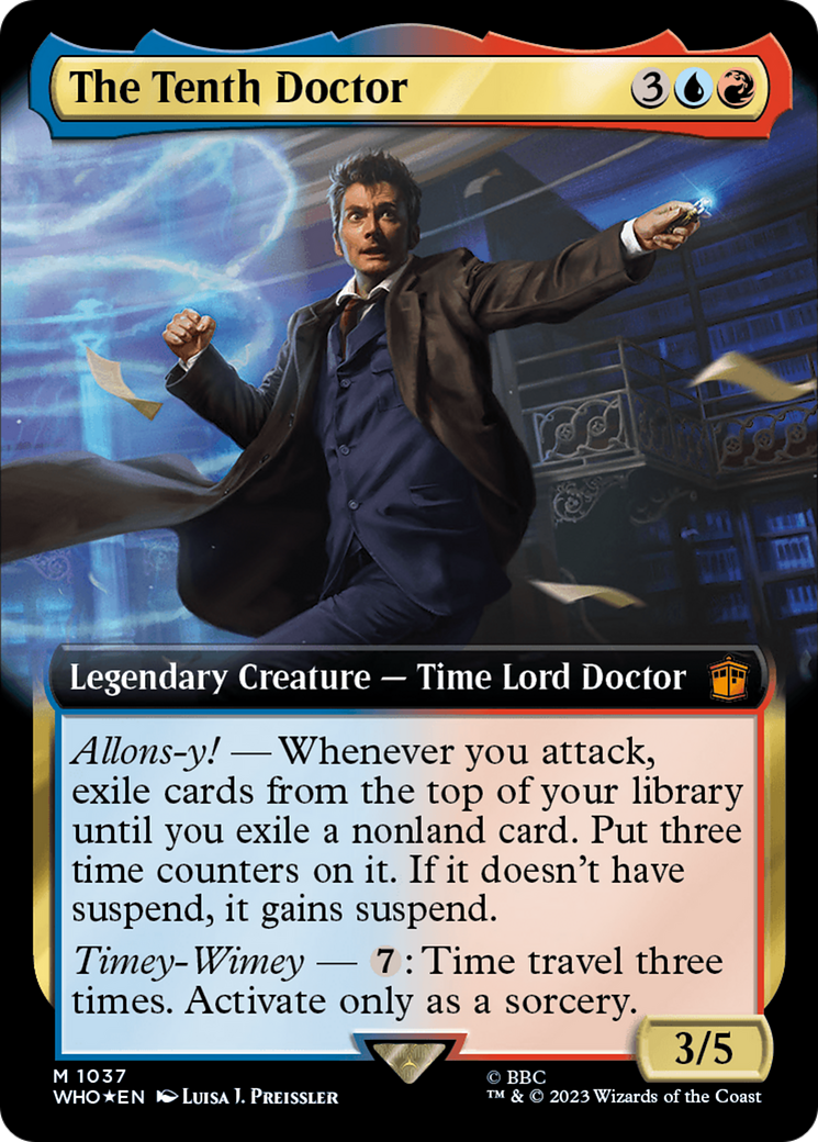 The Tenth Doctor (Extended Art) (Surge Foil) (1037) [Doctor Who] foil - Deck Out Gaming