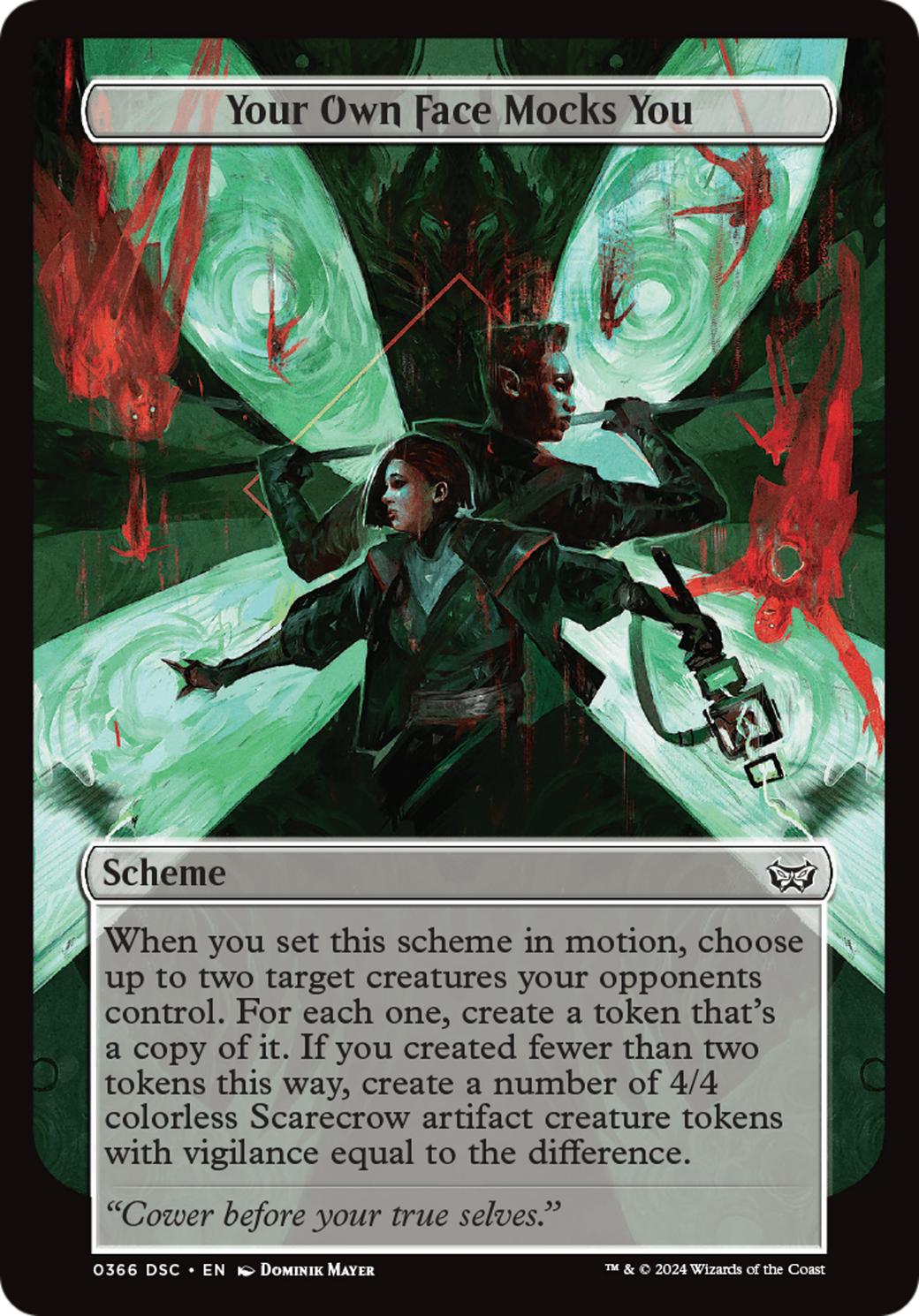 Your Own Face Mocks You (Full Art) (366) [Duskmourn: House of Horror Commander] - Deck Out Gaming