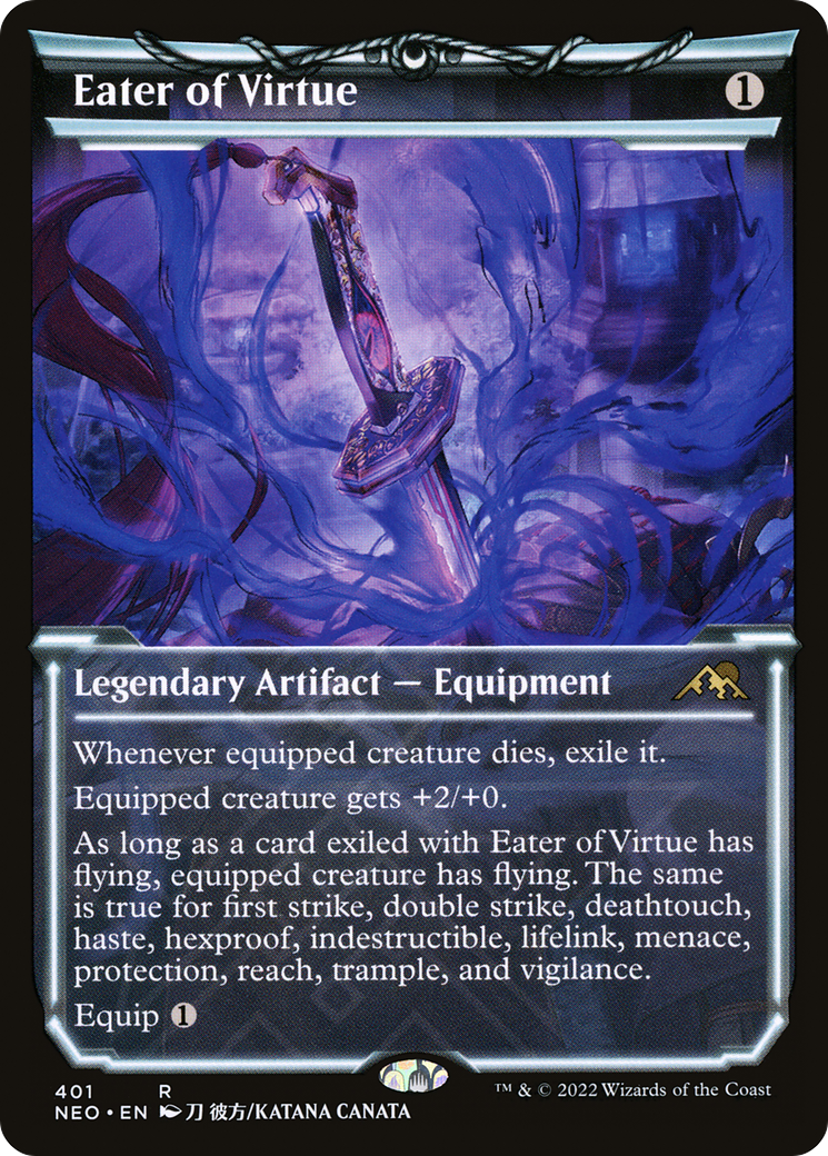 Eater of Virtue (Showcase) (401) [Kamigawa: Neon Dynasty] foil - Deck Out Gaming