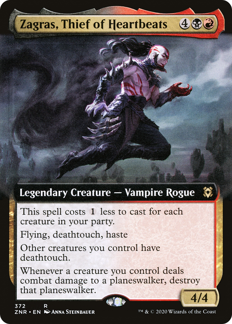 Zagras, Thief of Heartbeats (Extended Art) (372) [Zendikar Rising] foil - Deck Out Gaming