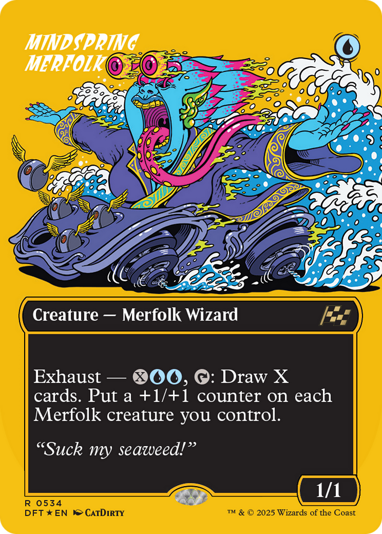Mindspring Merfolk (Borderless) (First-Place Foil) (534) [Aetherdrift] foil - Deck Out Gaming