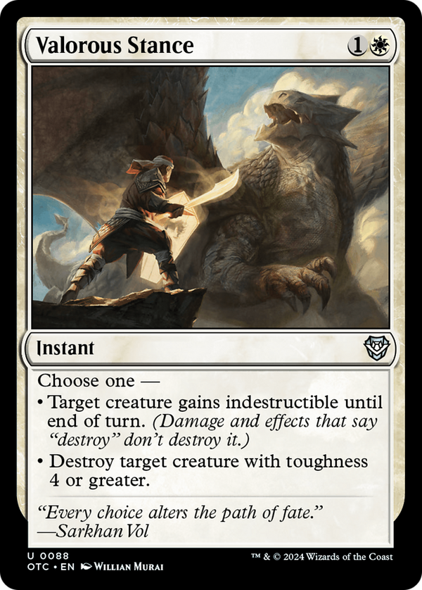 Valorous Stance (88) [Outlaws of Thunder Junction Commander] - Deck Out Gaming